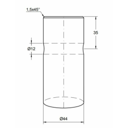 PUNTA FORATA CARICAMENTO FRONTALE Ø 44x1400 MM