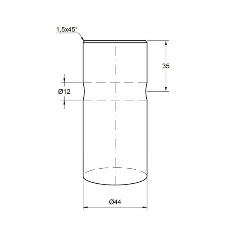 PUNTA FORATA CARICAMENTO FRONTALE Ø 44x1400 MM