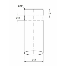 PUNTA FORATA CARICAMENTTO FRONTALE Ø 42x980 MM