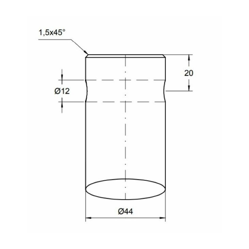 PUNTA FORATA CARICAMENTO FRONTALE Ø 44x1400 MM