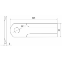COLTELLO TRINCIAPAGLIA 185X50X3