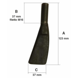 Dente battitore adattabile a mietitrebbia John Deere ref. Z10572