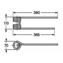 DENTE GIRELLO KUHN 58740600 SX
