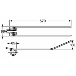 DENTE GIRANDATORE ADATTABILE BCS LUNGO