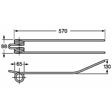DENTE GIRANDATORE ADATTABILE BCS LUNGO