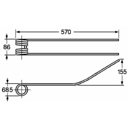 DENTE GIROANDANATORE ADATTABILE CLAAS