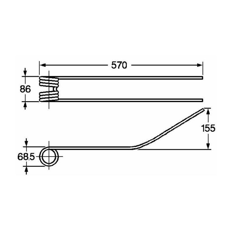 DENTE GIROANDANATORE ADATTABILE CLAAS