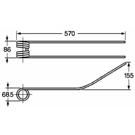DENTE GIROANDANATORE ADATTABILE CLAAS