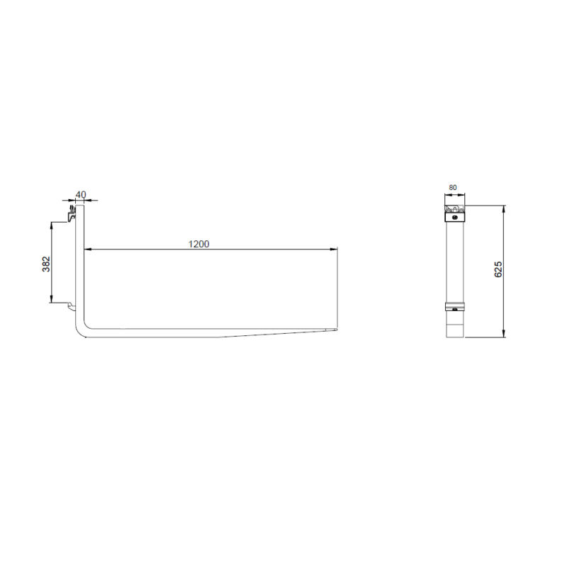 FORCA PORTAPALLET 80X40X1200