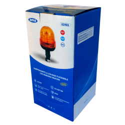 Lampeggiante a LED 12-24V base ad asta flessibile, 24 LED, 16W, IP67