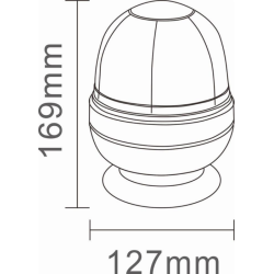 Lampeggiante a LED 12-24V base magnetica, 24 LED, 16W, IP68