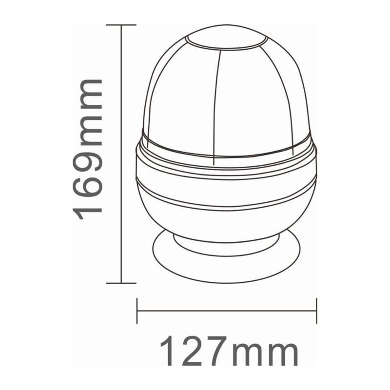 Lampeggiante a LED 12-24V base magnetica, 24 LED, 16W, IP68