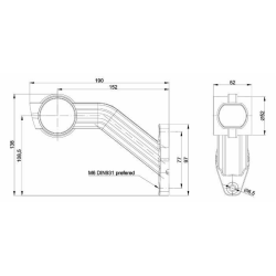 Luce ingombro DX LED 12-36V con luce anteriore, laterale e posteriore