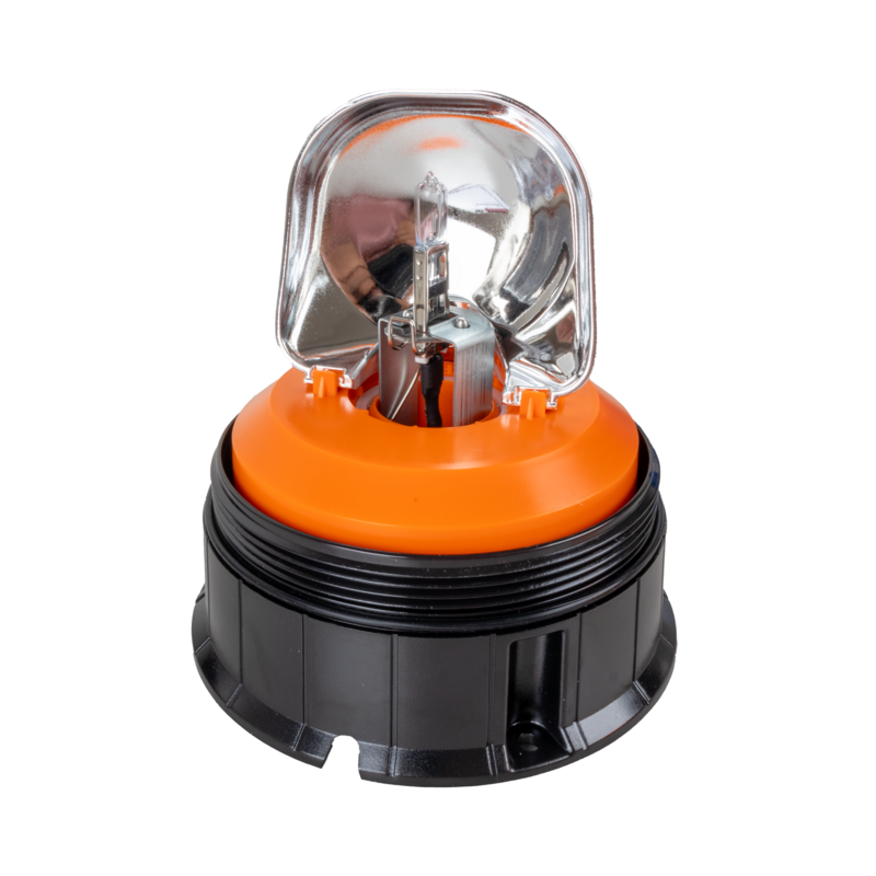 Girofaro alogeno 12V base piana, 55W, IP66