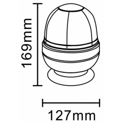 Girofaro alogeno 24V base magnetica, 55W, IP66