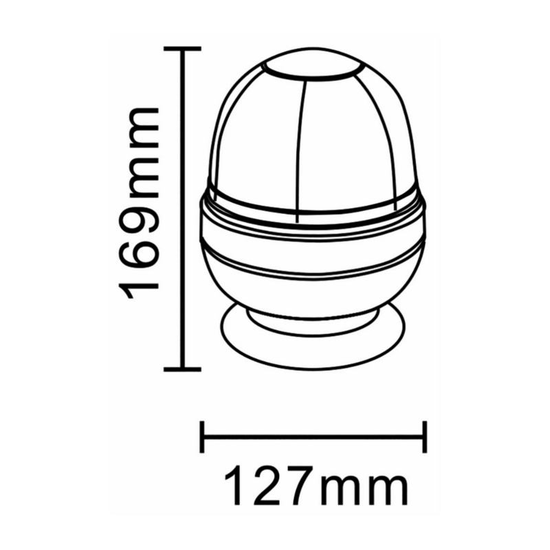 Girofaro alogeno 24V base magnetica, 55W, IP66