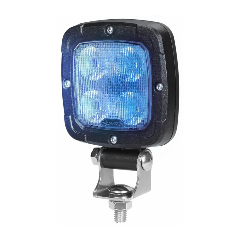 Faro lavoro quadrato a LED luce blu, 10-30V, 16W, 180LM, 4 LED, illuminazione base diserbo
