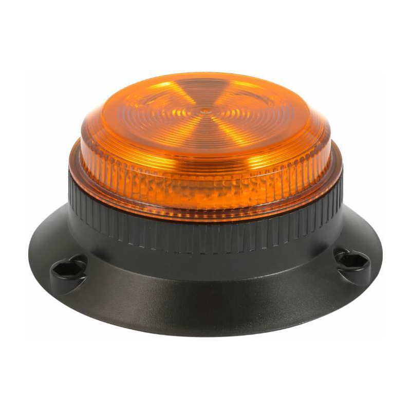 Lampeggiante a LED 12-24V, base piana, 30 LED, IP67