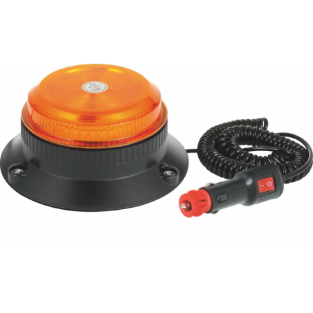 Lampeggiante a LED 12-24V, base magnetica, 30 LED, IP67