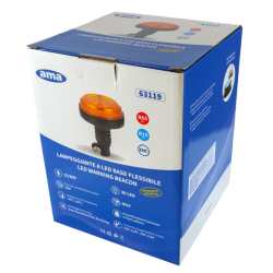 Lampeggiante a LED 12-24V, base ad asta flessibile, 30 LED, IP67