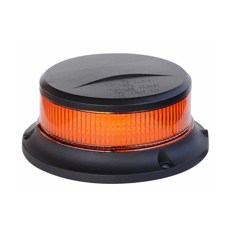 Lampeggiante a LED 12-24V, base piana, 18 LED, IP67.