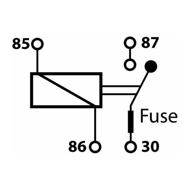 RELE' 12V 30ACON FUSIBILE DI PROTEZIONE