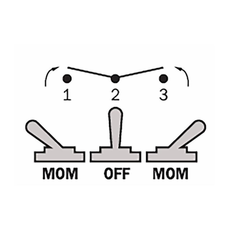 INTERRUTTORE A LEVETTA UNIPOLARE MOM-OFF-MOM