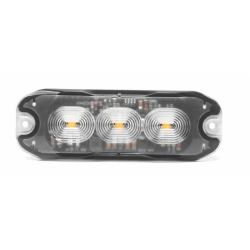 Luce di segnalazione flash 3 LED arancio, 12-24V, 8W, IP67