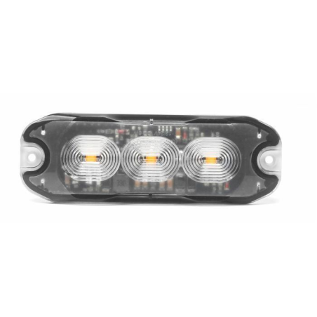 Luce di segnalazione flash 3 LED arancio, 12-24V, 8W, IP67