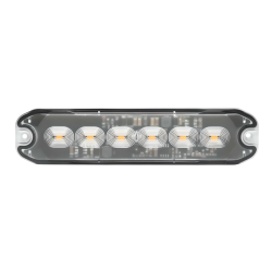 Luce di segnalazione flash 6 LED arancio, 12-24V, 10W, IP67
