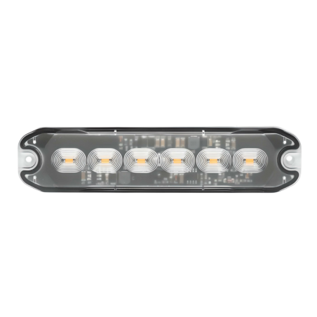Luce di segnalazione flash 6 LED arancio, 12-24V, 10W, IP67