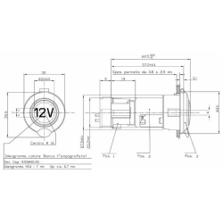 Presa bipolare 12V in alluminio per spinotto accendisigari