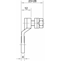 CAPOCORDA CON FISSAGGIO A PIASTRA 25÷35 MM² Ø 8,5 MM