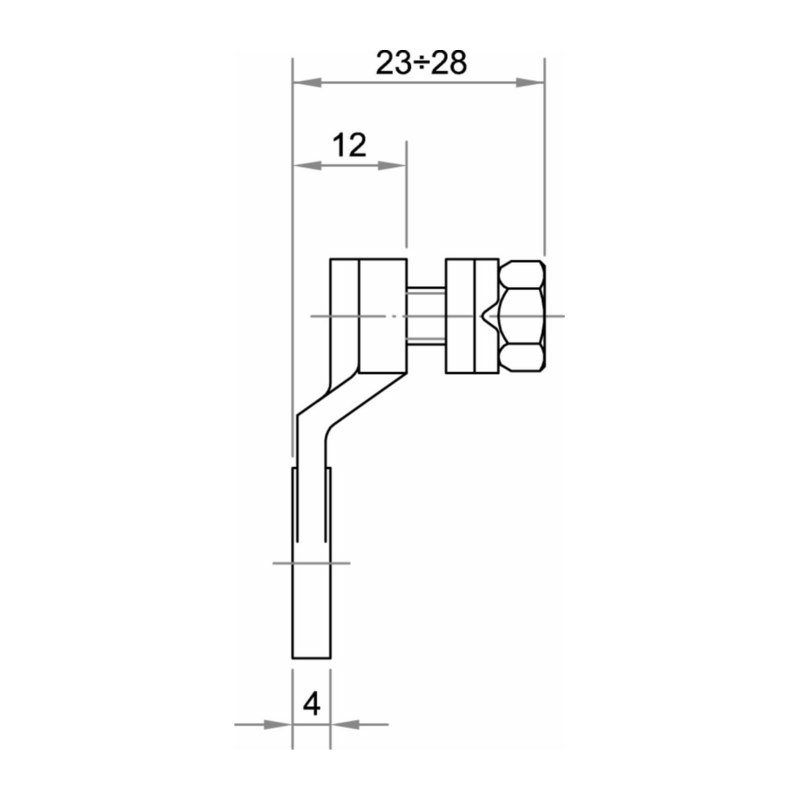 CAPOCORDA CON FISSAGGIO A PIASTRA 25÷35 MM² Ø 8,5 MM