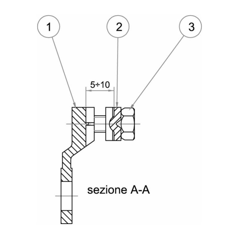 CAPOCORDA CON FISSAGGIO A PIASTRA 25÷35 MM² Ø 10,5 MM