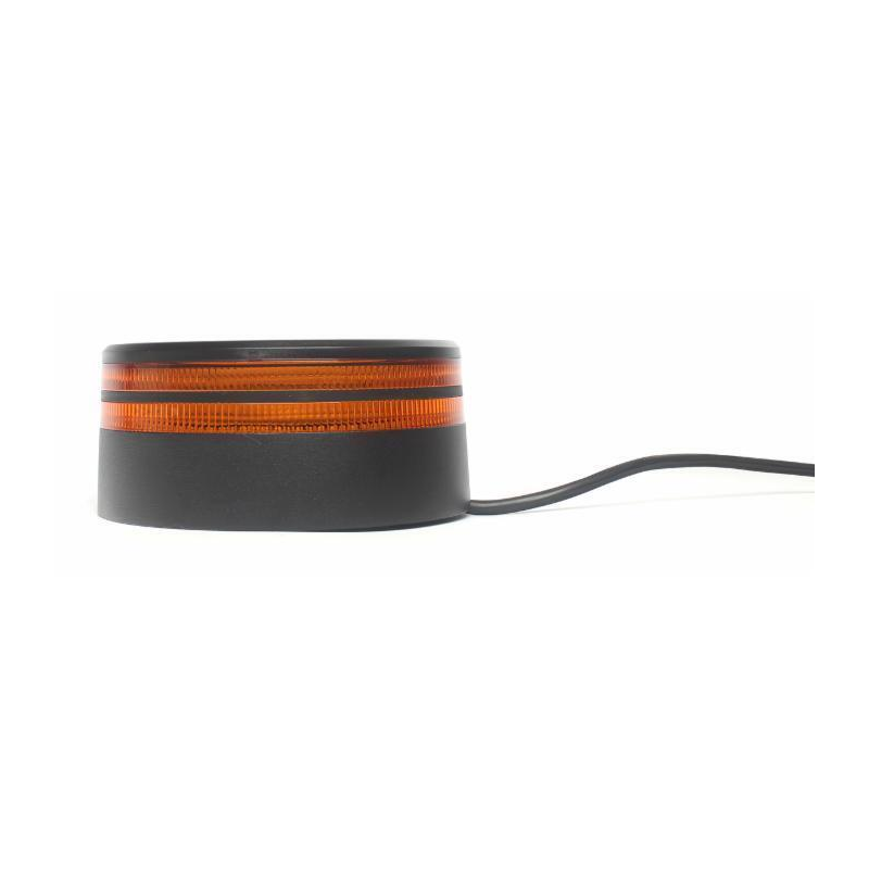 Lampeggiante LED 12-24V base piana, 25W, IP67, 50 LED, doppia riga luminosa