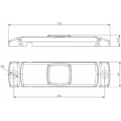 FANALE DI INGOMBRO A LED BIANCO 12-36V