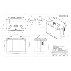 BATTERIA OPTIMA 12V 50AH SPUNTO 815A, 254X175X200MM SX, RT S 4,2