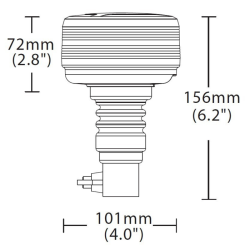 Lampeggiante 12-24V LED verdi e arancioni per segnalazione veicoli al lavoro