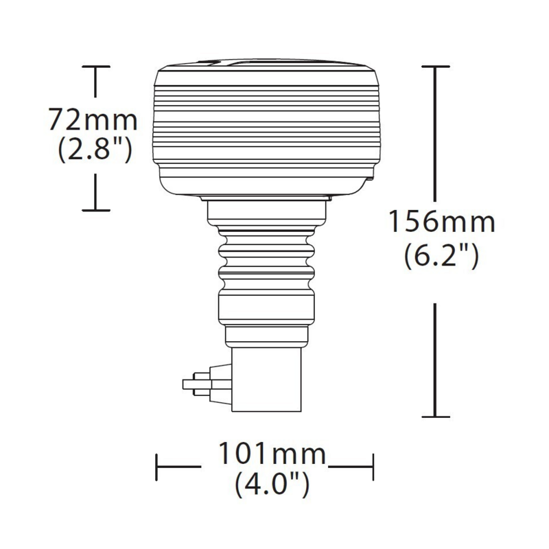 Lampeggiante 12-24V LED verdi e arancioni per segnalazione veicoli al lavoro