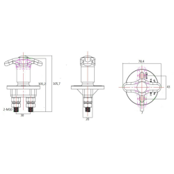 Interruttore staccabatteria 12-24V 150A