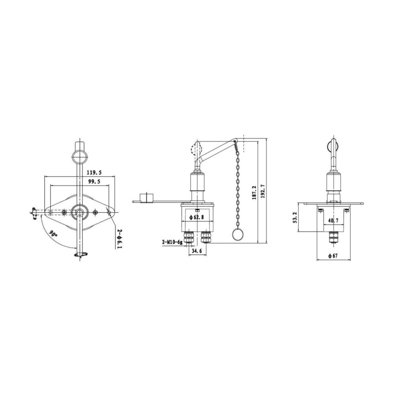 Interruttore isolante per batteria 12-24V, 250A