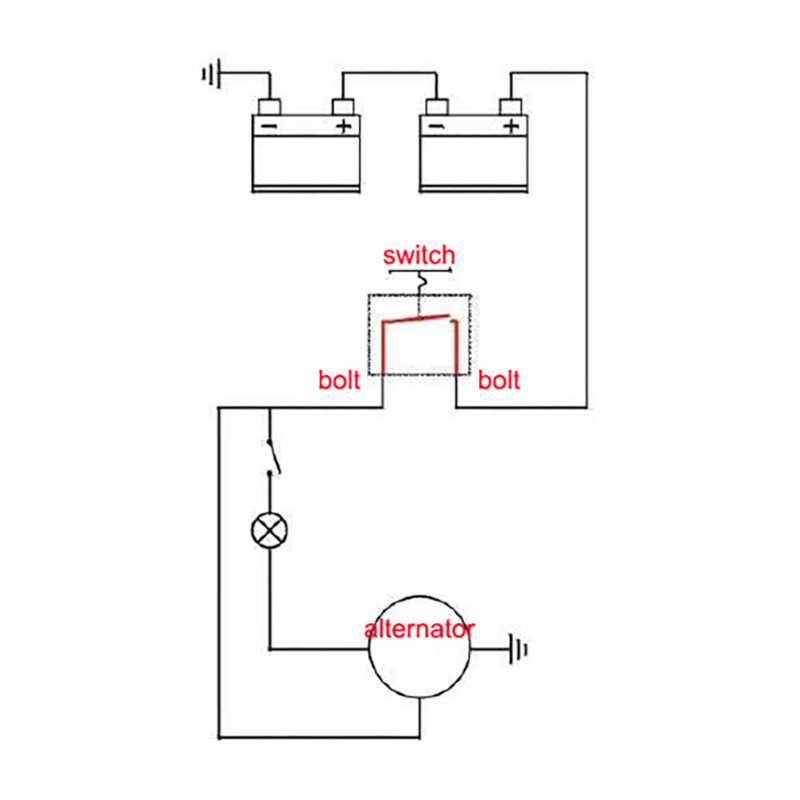 Interruttore isolante per batteria 12-24V, 250A