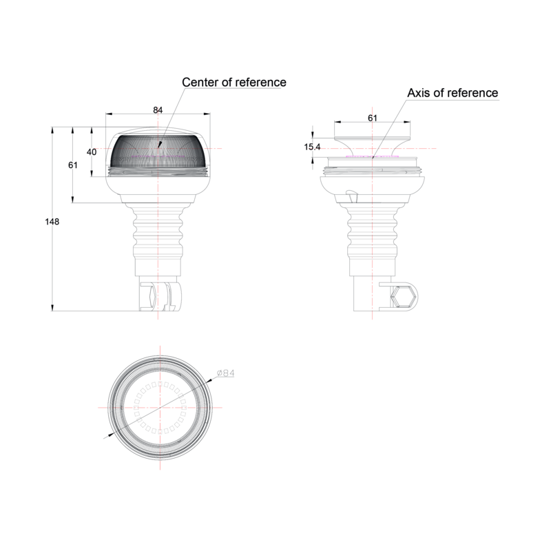 Lampeggiante a led 12-24V 15W