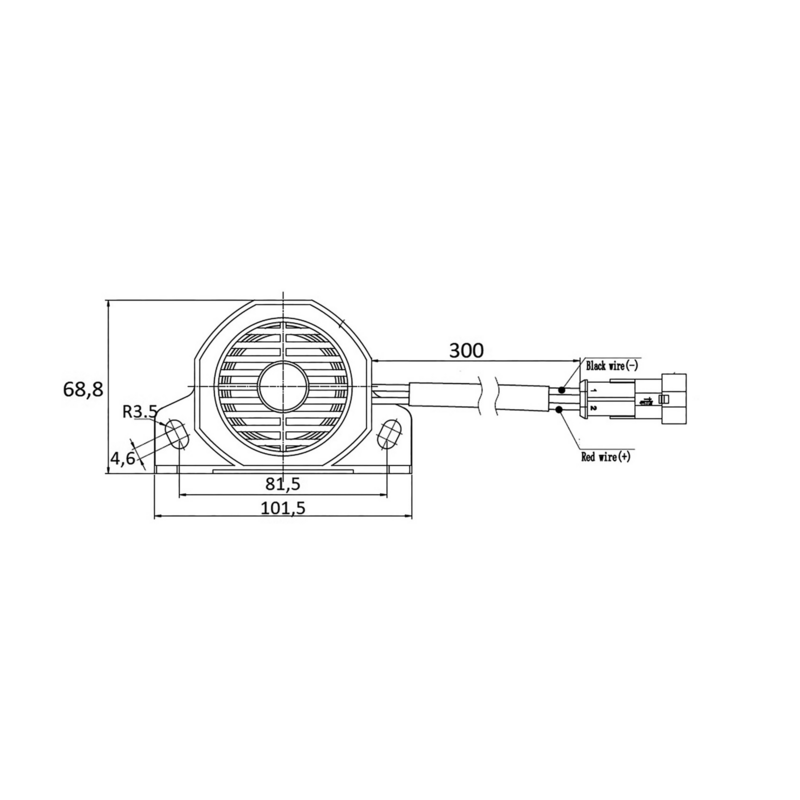 Avvisatore acustico retromarcia 12-110V, 103~111 dB