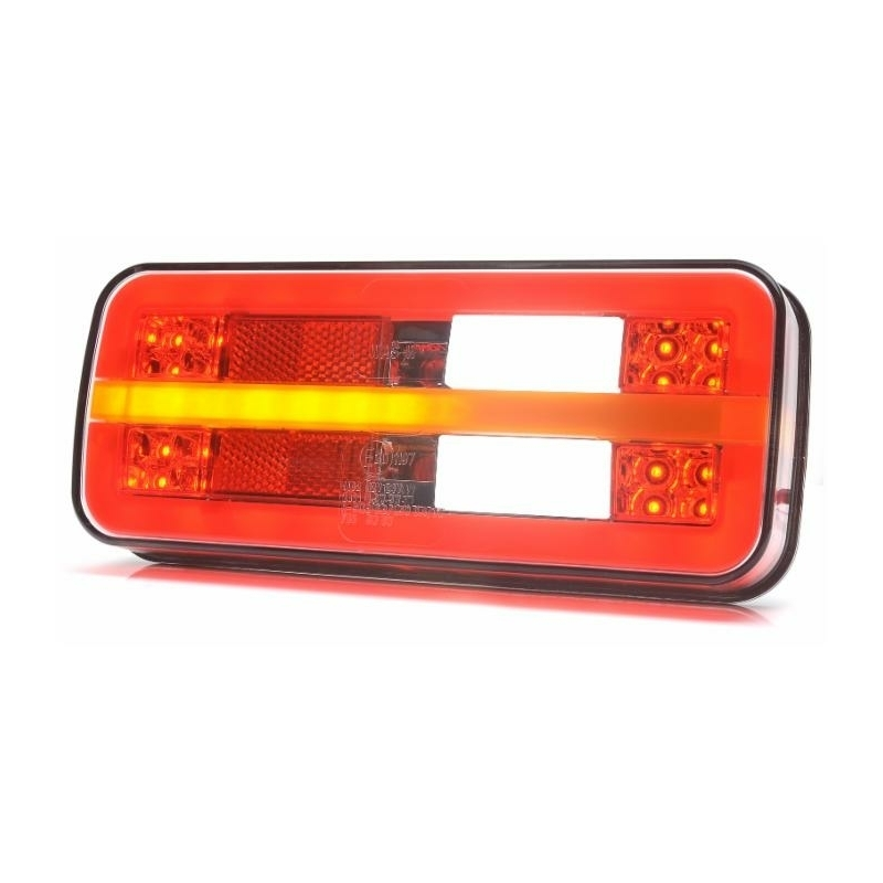 Fanale posteriore LED dx/sx 12V 200,5x28,9x 85,3 mm con freccia dinamica