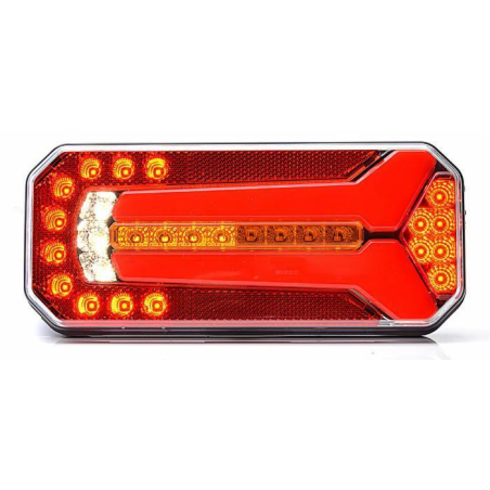 Fanale posteriore LED dx/sx 12-24V 235,6x40,4x103,6 mm con freccia dinamica