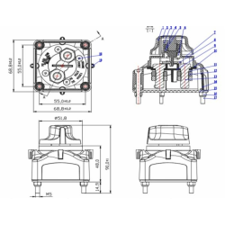 Interruttore stacca-batteria con maniglia rotativa