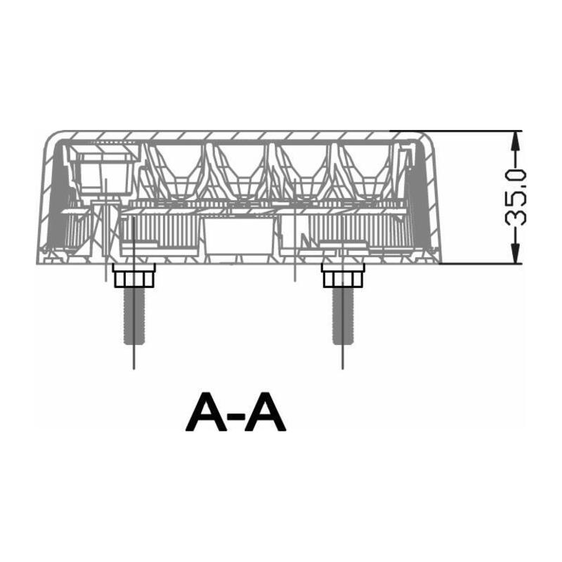 Fanale posteriore LED dx 12-24V, 106,5x35x98,8 mm
