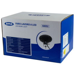 Faro lavoro led ovale 10-36V DC, 39W, 3120LM, 13 LED, raggio ampio/largo (90°)